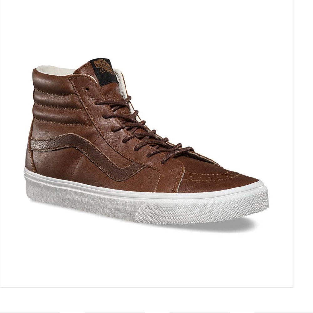 Vans sk8 hi reissue brown leather